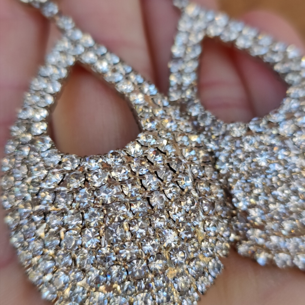 🔥 Long Vintage Glamorous Rhinestone Earrings - Picture 5 of 7